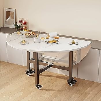 折りたたみダイニングテーブル 万能ドロップリーフダイニングテーブル　ホワイト　机 折りたたみダイニングテーブルドロップリーフダイニングテーブル 拡張